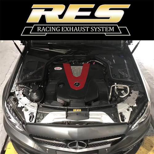 奔驰AMG C43/E43智能中尾段阀门排气改装RES高流量头段三元跑车音