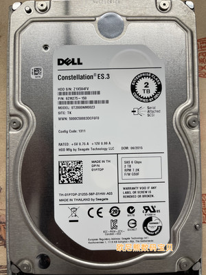 全新DELL戴尔 2T 3.5寸 7.2K 01P7DP ST2000NM0023 SAS服务器硬盘