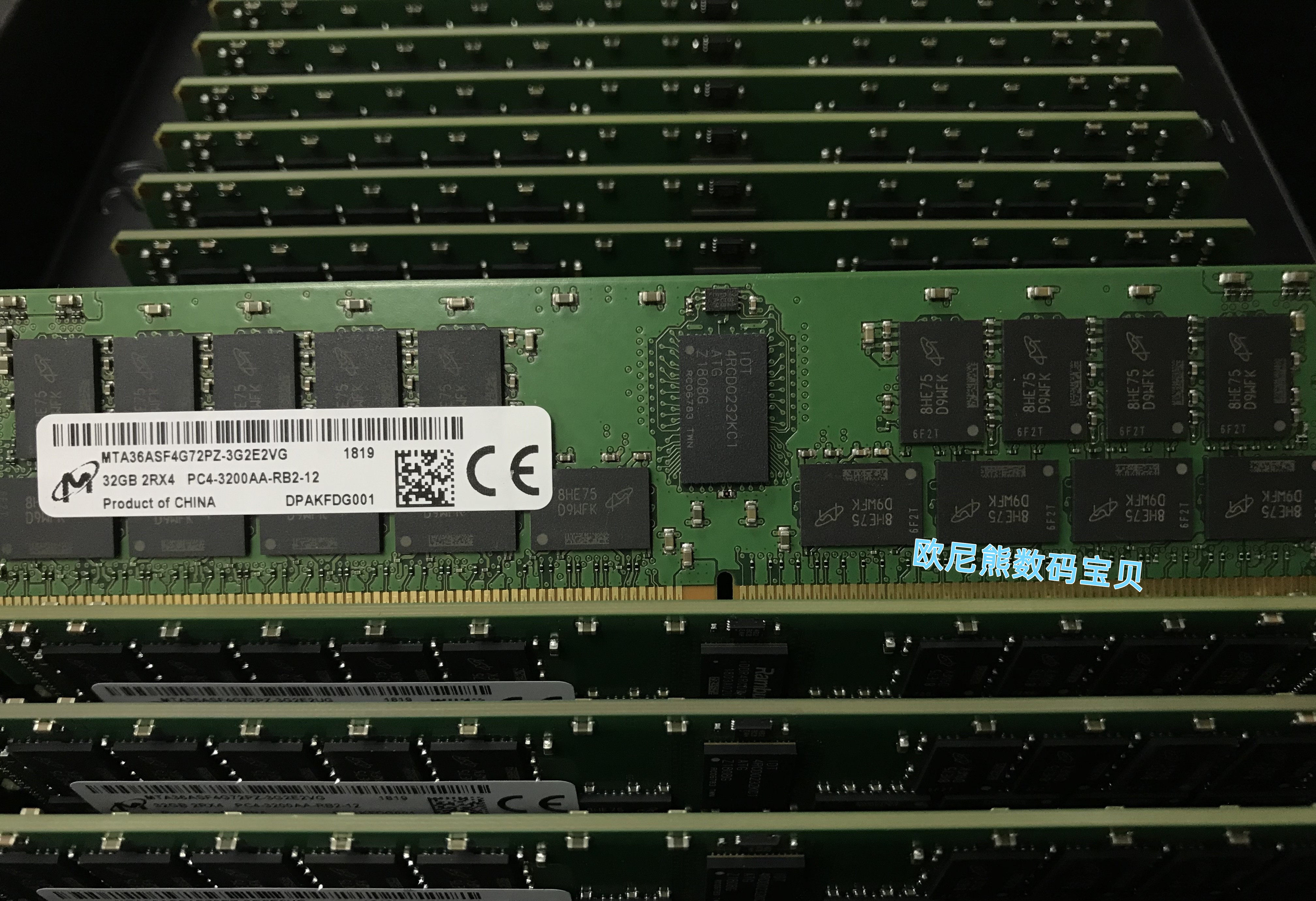 MT/镁光原装 32G 2RX4 PC4-3200A EC REG MTA36ASF4G72PZ-3G 内存