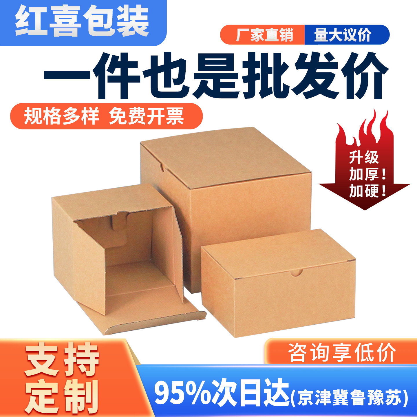 长方形牛皮纸包装盒五金配件易碎品加厚外包装玻璃纸盒定制盒子,包装,纸盒,淘宝优惠券,粉丝福利购,淘宝优惠卷