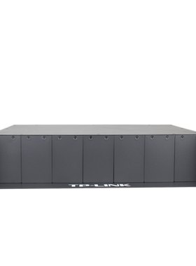 普联TP-LINK TL-FC1420 双电源14槽收发器整理箱机 框统一集中供电转换器 机架19寸2U机 箱多槽位光纤盒子