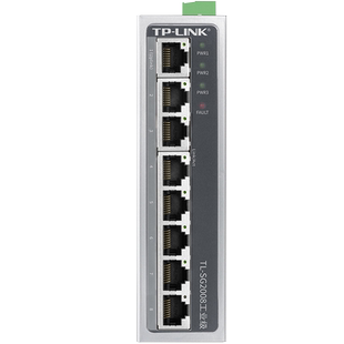 普联TP-LINK TL-SG2008工业级 WEB网管 云管理交换机企业/监控 导轨高温宽压  12V 24V48V供电 端口中断报警