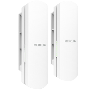 mercury水星 MWB505套装 5KM公里百兆无线网桥 室外安防监控桥接 5.8g户外wifi 点对点无传输  无线桥接一对