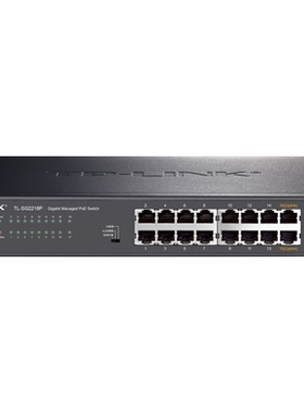 普联TP-LINK TL-SG2218P 16口POE+2千兆/180W全千兆POE交换机企业网管标准48伏供电 网络分线器网线分流器