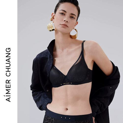 专柜正品爱慕·CHUANG明动7内衣女薄杯大胸显小文胸CA111891