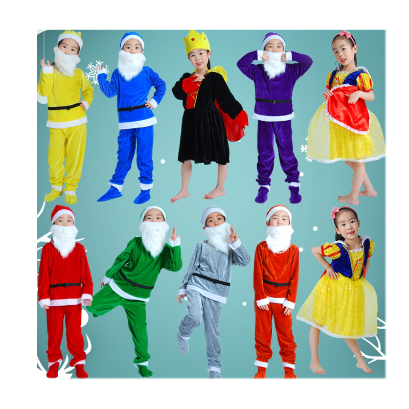 六一儿童白雪公主圣诞老人表演服