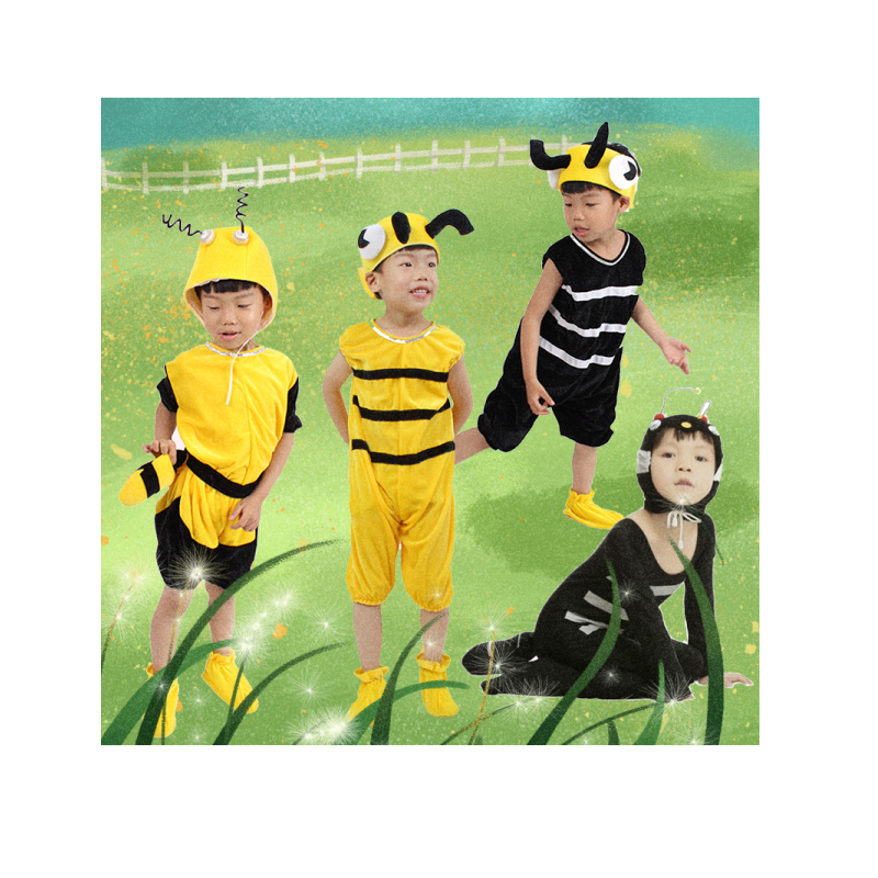 六一儿童动物幼儿蚂蚁过河演出服