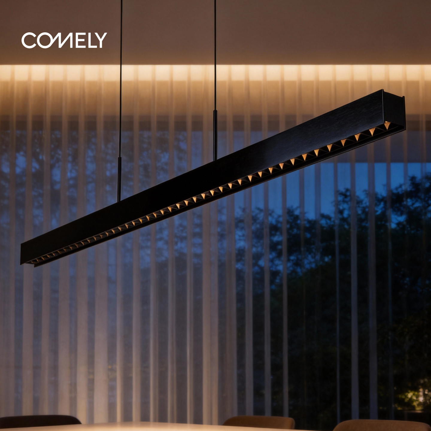 新特丽护眼餐厅吊灯一字长条意式极简饭厅灯智能吧台餐桌艺术主灯,家装灯饰光源,餐厅吊灯,淘宝优惠券,粉丝福利购,淘宝优惠卷