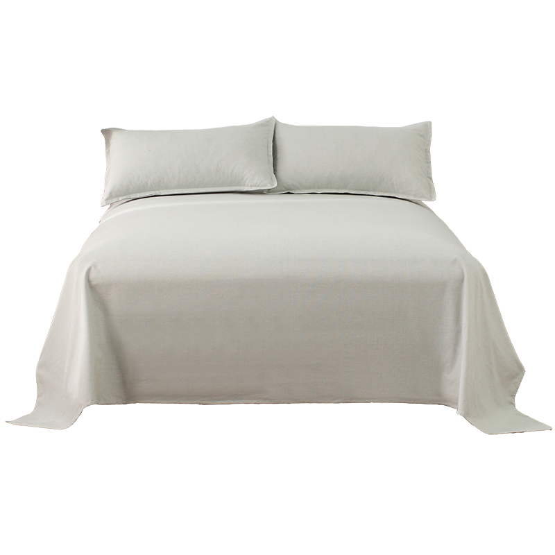 老粗布床单单件加厚单人粉色2.3简约1.8米双人床纯棉裸睡夏天夏季