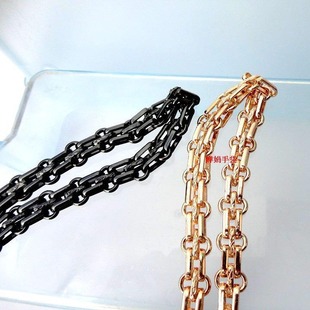 包带12mm链条手袋配件金色链子皮具锁链肩带金属黑色铁链勾扣单卖