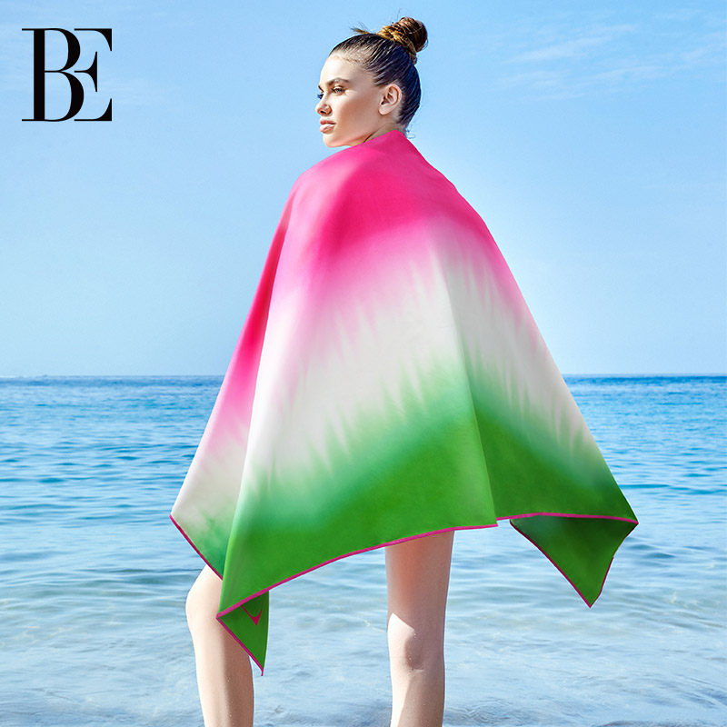 BE范德安渐变色沙滩巾速干巾温泉度泳池假披肩丝巾百搭空调巾