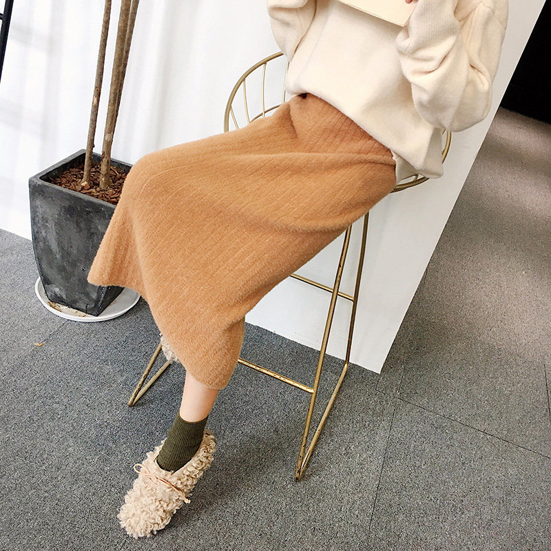 針織半身裙長裙中長款ins超火的2018新款秋冬包臀裙韓版寬松顯瘦在類目 女裝/女士精品, 半身裙中 - 來自Buy2taobao.com提供專業的淘寶代購服務