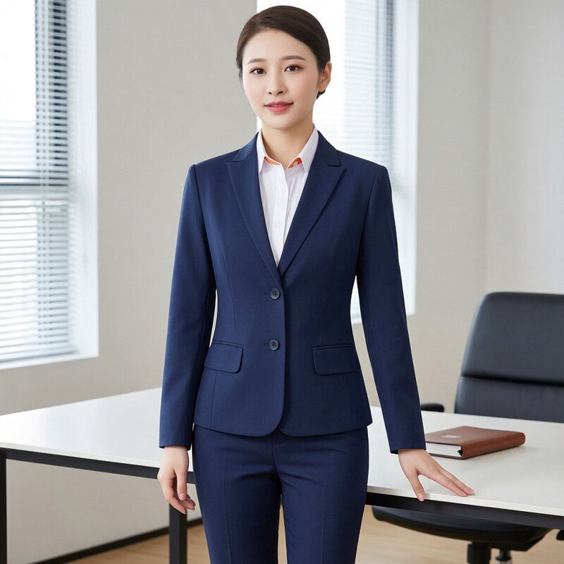 飘轻裾新款中国联通工作服女套装联通营业厅工装制服外套长裤秋冬