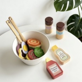 宝宝过家家沙拉木质仿真蔬菜食物切切乐儿童做饭男女孩玩具厨房