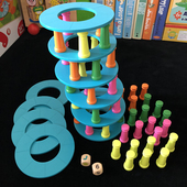 木质层层高儿童益智抽积木平衡塔亲子游戏玩具456岁宝宝叠叠乐