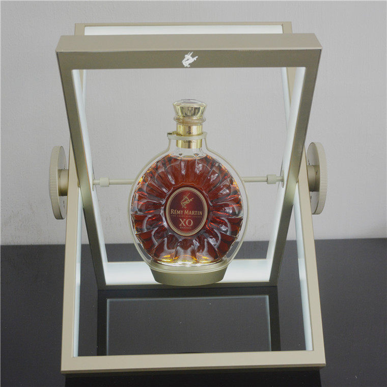 老洋酒收藏 人头马xo干邑白兰地 700ml旧版+原装发光酒架摇架套装