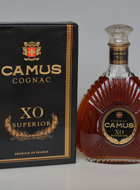 老洋酒收藏90年代CAMUS卡慕金花xo干邑Cognac白兰地40度700ml带盒