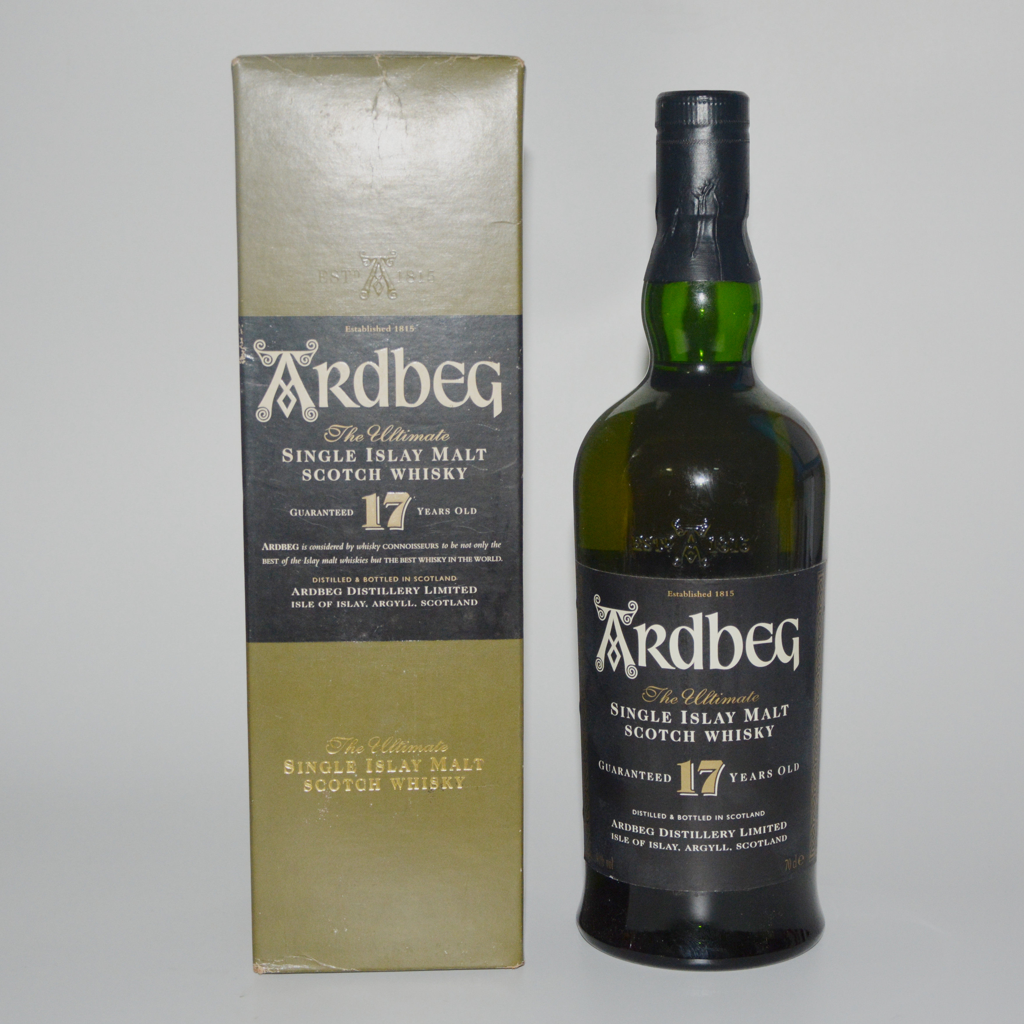 老洋酒收藏 英国Ardbeg阿贝17年单一麦芽威士忌 700ml 40度