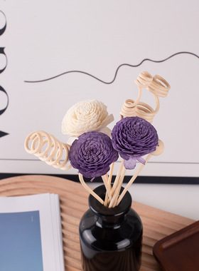 4cm无心菊紫色通草花干花花束套装厂家直销天然优质扩香婚庆摆件