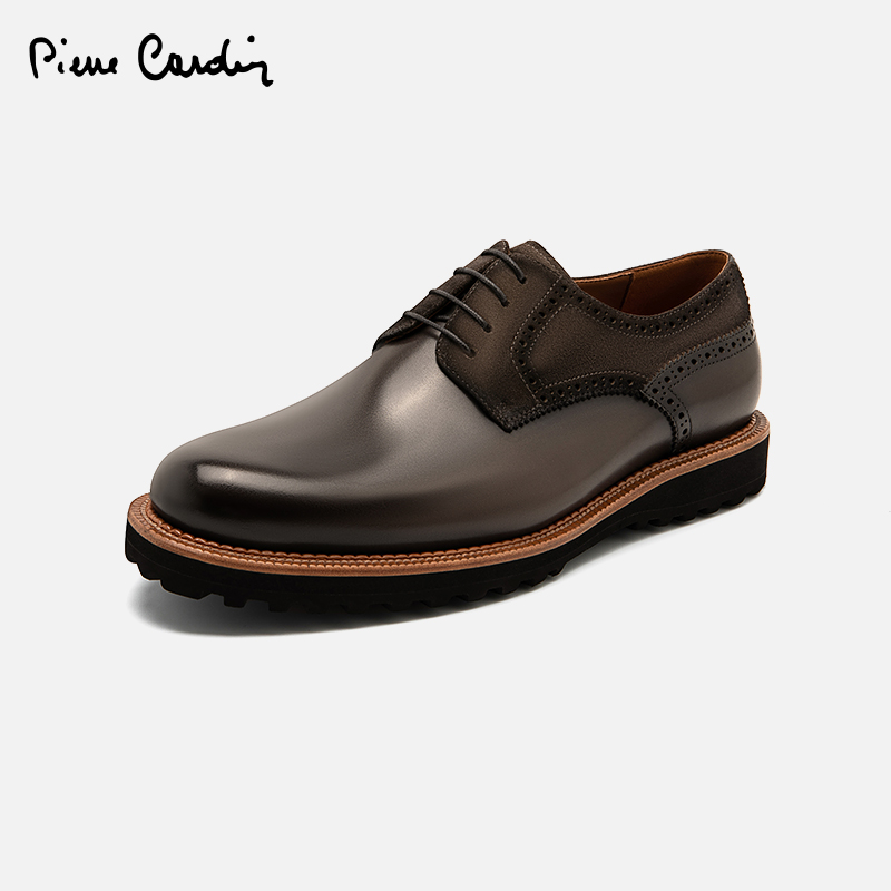 皮尔卡丹休闲轻弹缓震德比鞋