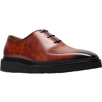 皮尔卡丹轻质鞋底牛津鞋擦色