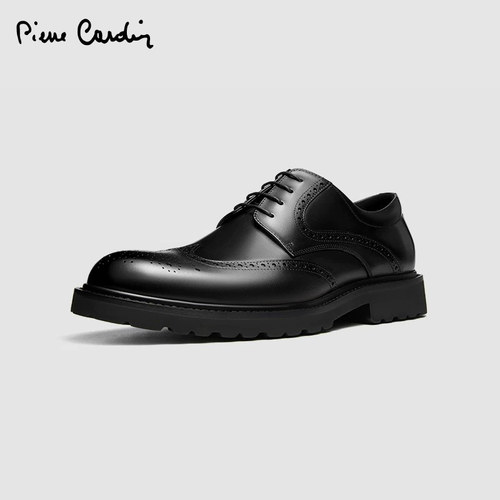 PierreCardin轻底布洛克皮鞋