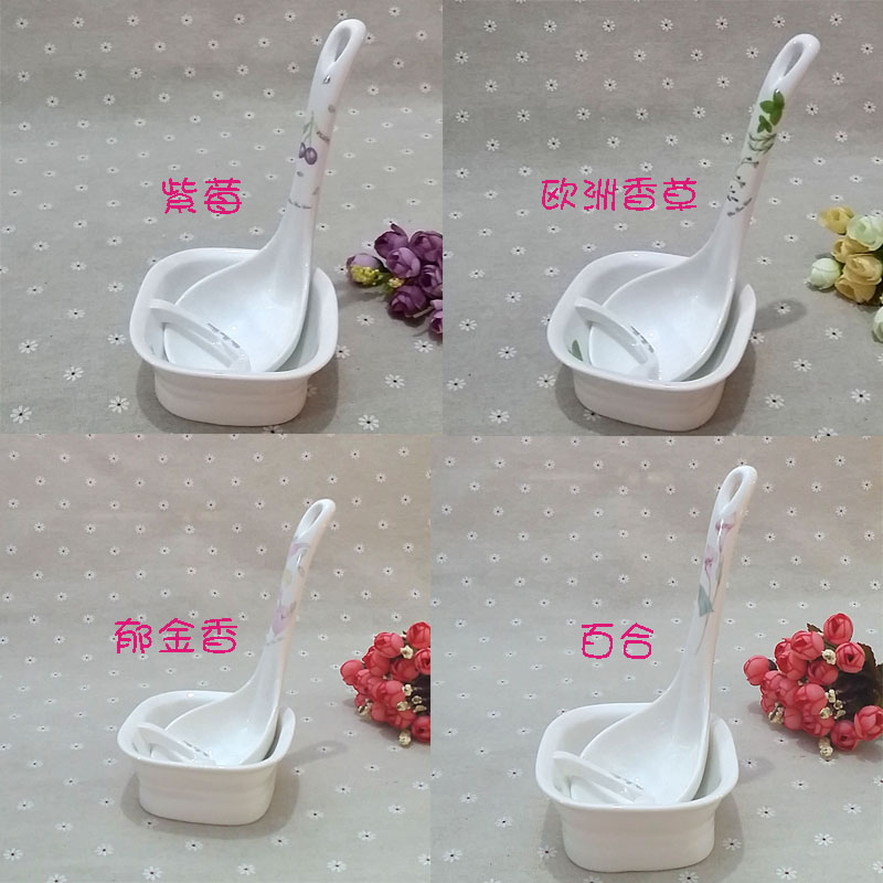 美国康宁餐具玻璃锅配件盛汤骨瓷大汤勺欧洲香草郁金香紫莓百合图片