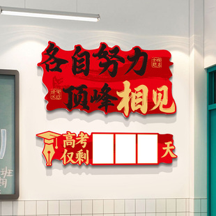 高考倒计时提醒牌2025初高三班级教室装饰文化墙贴励志标语黑板报