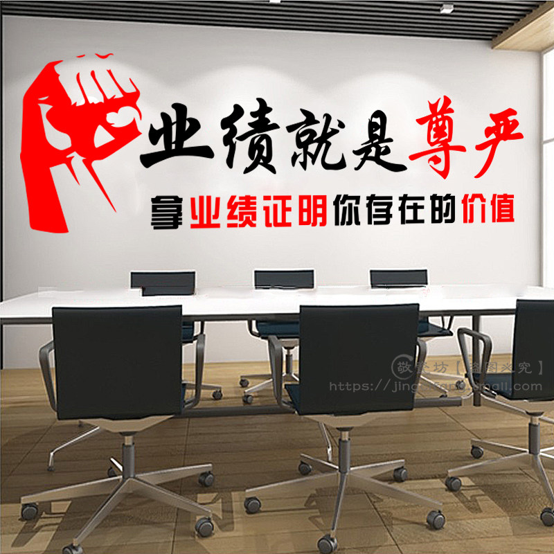 业绩就是尊严墙贴销售公司办公室会议室文化墙装饰激励标语励志贴
