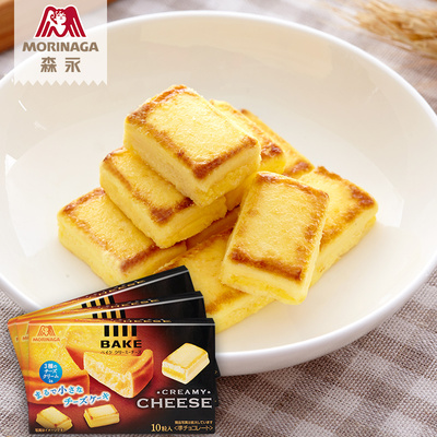 森永 芝士小方日本进口 夹心饼干糕点零食点心小吃小方3盒