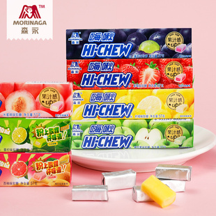 森永HI 12条休闲零食小吃夹心网红糖果喜糖 CHEW嗨啾果汁软糖57g