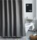 素色灰浴室帘涤纶浴帘隔断帘浴帘防水防霉挂帘磁吸帘