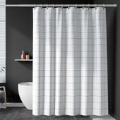 花洒涤纶布 加重金属条 加厚防霉 防水 隔断挂帘浴室帘子 防贴身