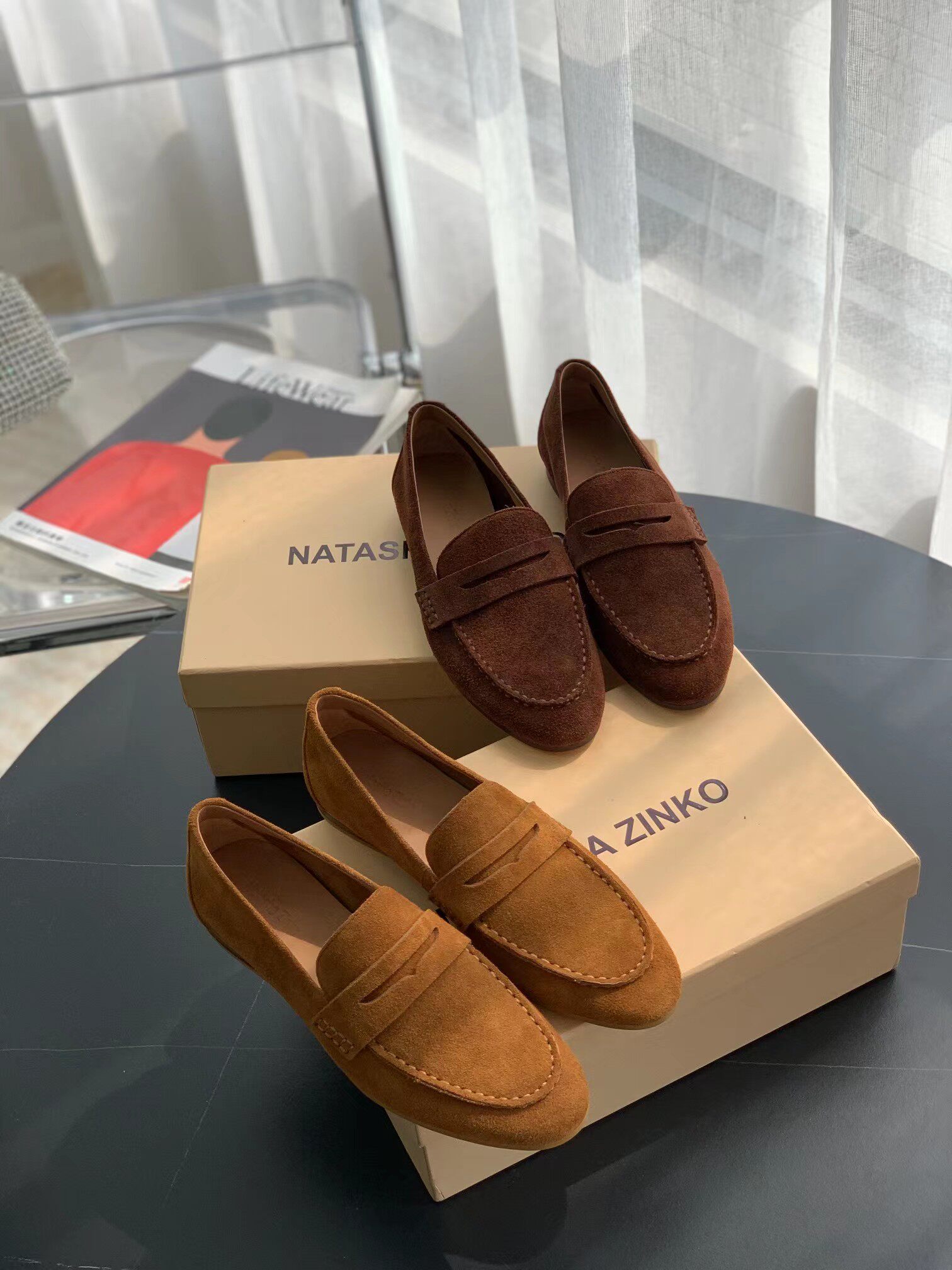 外贸纯原单意大利潮牌 复古一脚蹬平底便士鞋豆豆鞋