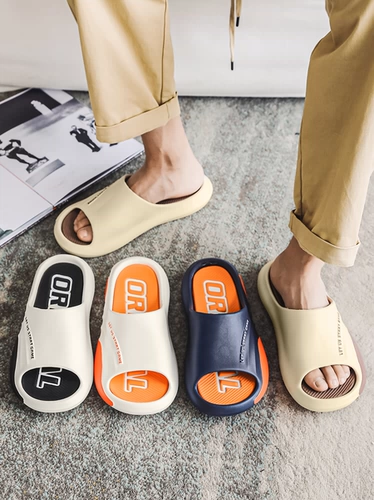 Летние мужские нескользящие дезодорированные спортивные пляжные тапочки, коллекция 2023