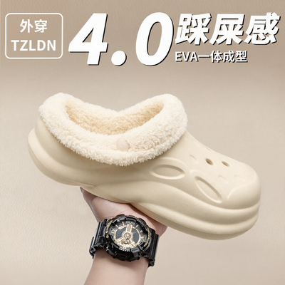 防水棉拖鞋男款2025新款冬季保暖