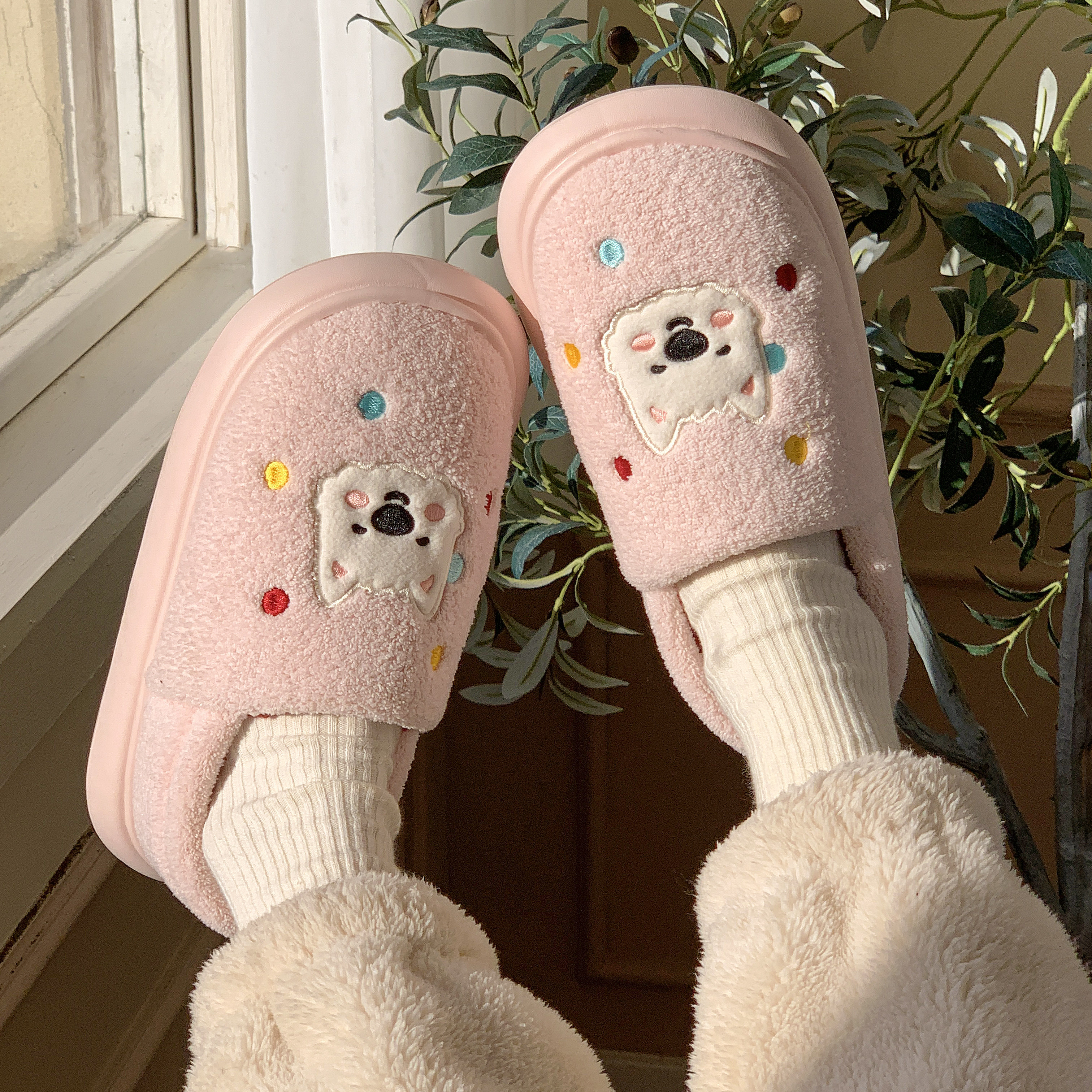 棉拖鞋女士冬2025年新款居家用卡通加绒保暖月子情侣毛拖鞋男秋冬,居家布艺,居家棉拖/棉鞋,淘宝优惠券,粉丝福利购,淘宝优惠卷