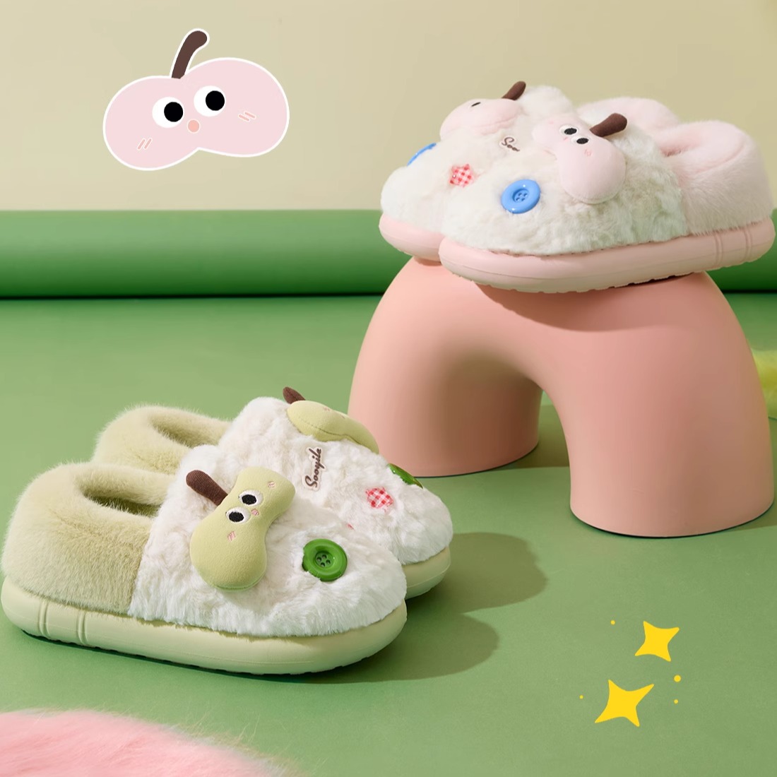 包跟棉拖鞋女款2025新款冬室内居家加绒保暖防滑月子鞋毛拖鞋女士