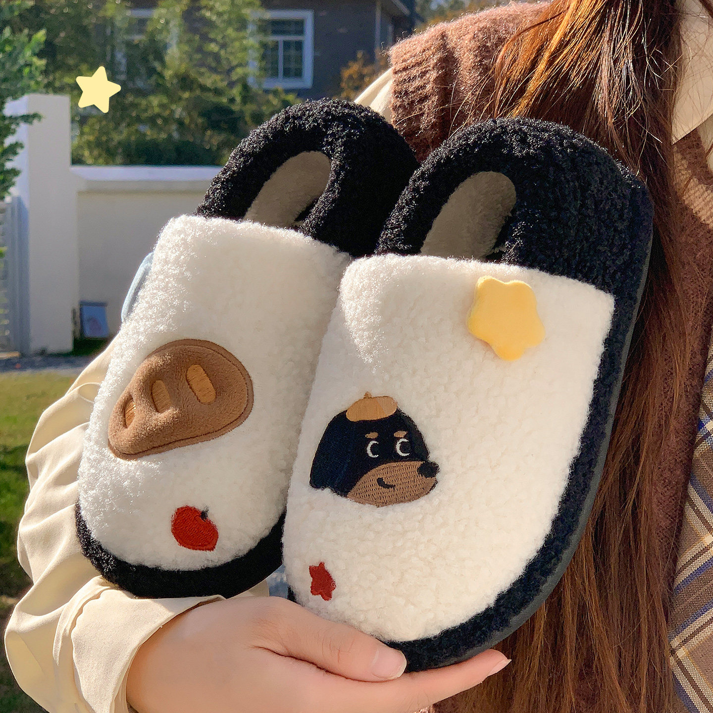 棉拖鞋女款秋冬季2025新款洋气时尚室内家居情侣可爱毛绒拖鞋男款