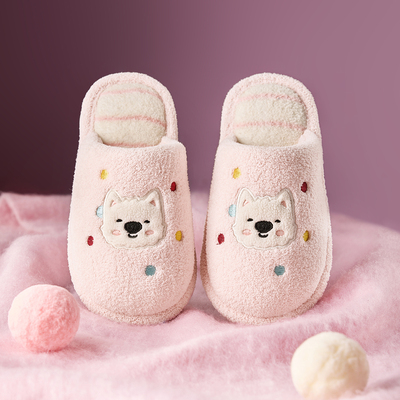 儿童棉拖鞋女童冬季天居家室内保暖2025新款可爱地板毛绒拖鞋女孩