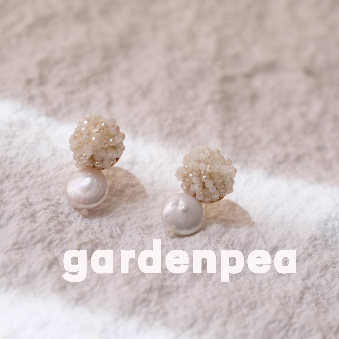 gardenpea原创手作天然巴洛克珍珠耳饰女小众简约高级感耳钉耳夹