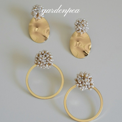 gardenpea珍珠原创女手作耳钉