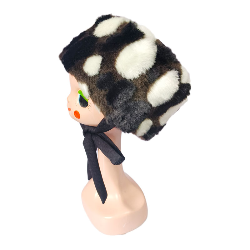 保暖毛绒花朵小众设计师款