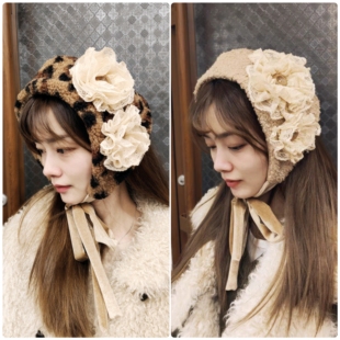 护耳发带帽子 偏爱复古发带设计师可爱发饰