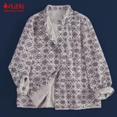 布朴家作2026春季 文艺百搭显瘦碎花开衫 新款 复古印花休闲亚麻衬衫