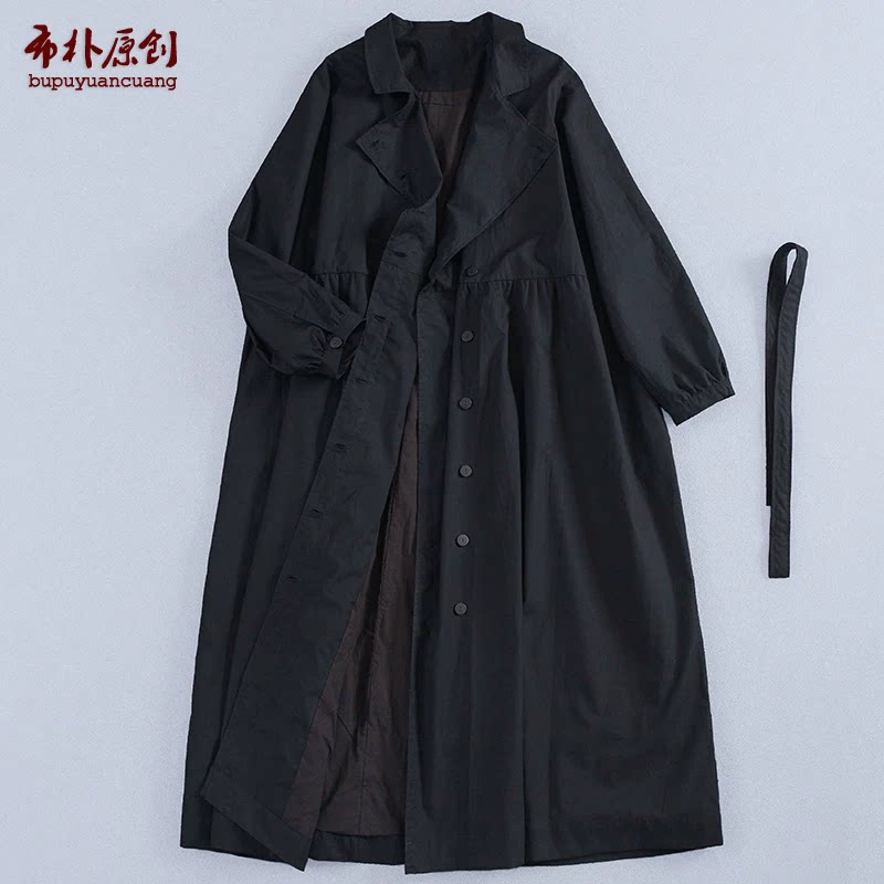 文艺百搭休闲长款风衣女