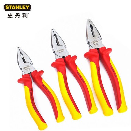 史丹利FatMax绝缘钢丝钳多功能老虎钳7/8寸电工绝缘钳子84-000-23
