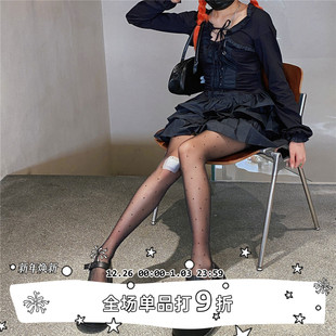 jk辣妹百搭神器连裤 LET 少女小波点丝袜网红超薄款 SEE 袜