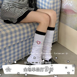 自制原宿JK刺绣大象袜 SEE 日系学院堆堆袜涩谷辣妹泡泡袜 LET