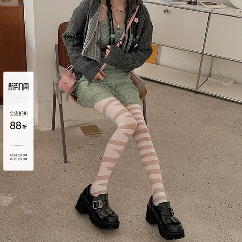 LETMESEE小众绷带丝袜